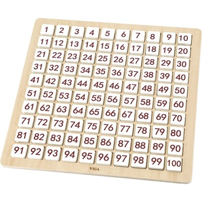 Viga Toys Дървена игра с букви и цифри, Viga (44510)