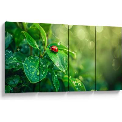Obraz - Lienka, štvordielne 160x80 cm