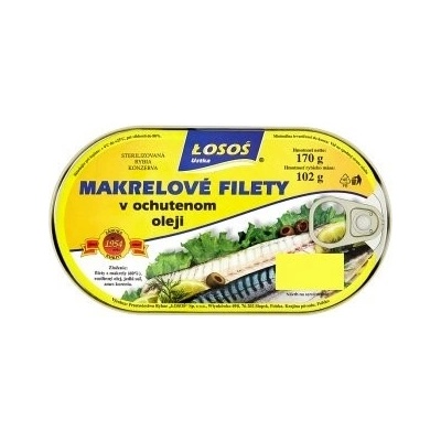 Łosoś Makrelové filety v ochutenom oleji 170 g