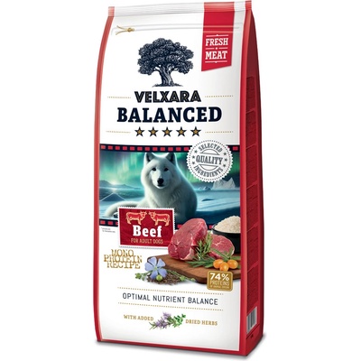 Velxara Balanced FM Dog Adult Monoprotein Beef & Rice 12 kg