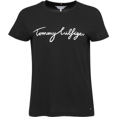 Tommy Hilfiger Bavlnené tričko dámsky WW0WW41674 čierna