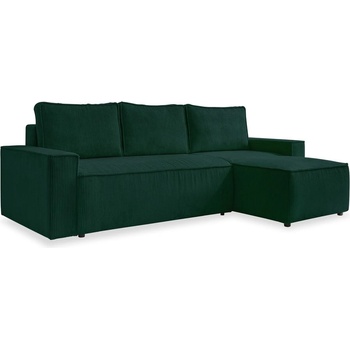 Miuform Тъмнозелен разтегателен ъглов диван от рипсено кадифе (променлив) Brave Dave - Miuform (1644PO14)