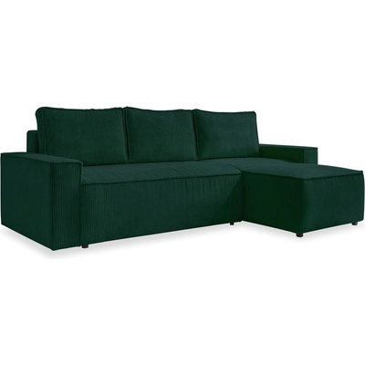 Miuform Тъмнозелен разтегателен ъглов диван от рипсено кадифе (променлив) Brave Dave - Miuform (1644PO14)