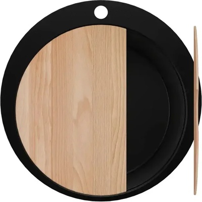 Твоят Стил Черна кръгла кухненска гранитна мивка Пиза 50 Top 530 x 530 мм