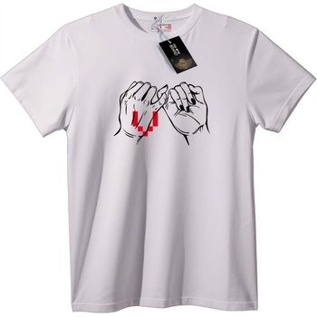 NOONEBRAND Тениска Сърца с ръце - S, Black