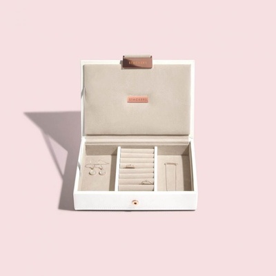 Stackers šperkovnice White Rose Gold Mini Lid bílá
