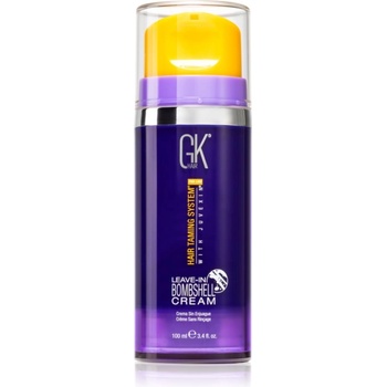 GK Hair Bombshell Leave-In Cream подхранващ балсам без отмиване за всички видове руса коса с дозатор 100ml