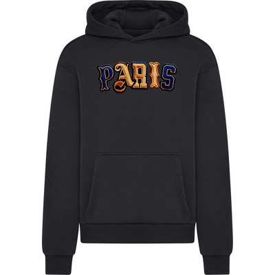 Mister Tee Paris Wording Patch Style Fluffy Hoody black XXLUB-MT3706-00007 - Бял, размер 3XL