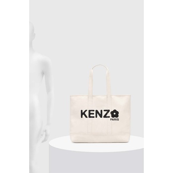 KENZO Памучна чанта Kenzo Utility Large Tote Bag в бежово FE68SA911F36.03 (FE68SA911F36.03)