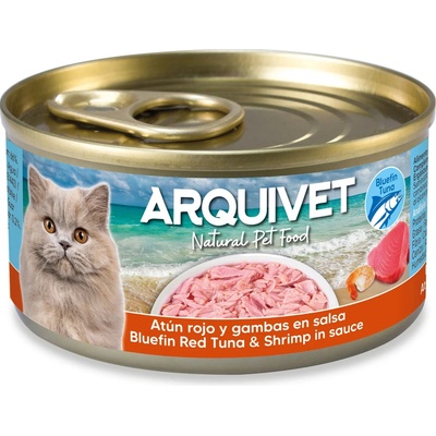 Arquivet Konzerva pre mačky s tuniakom modroplutvým a krevetami v omáčke 80 g