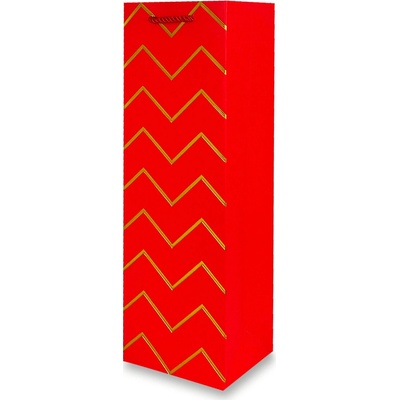 Dárková papírová taška na lahev - red
