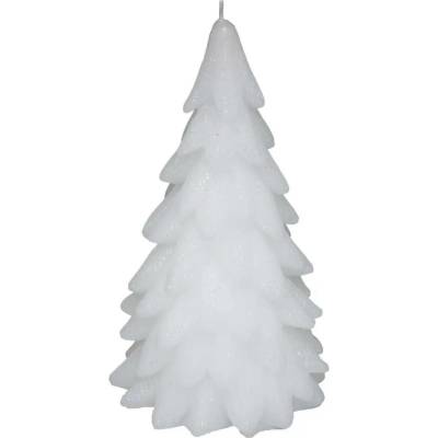 Atmosphera Svíčka ve tvaru vánočního stromečku, 396 g, 20,5 cm, bílá bílá