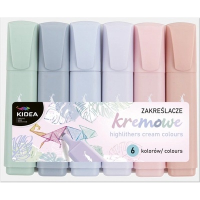 kidea - Комплект 6 бр. текст маркери кремави цветове 97395