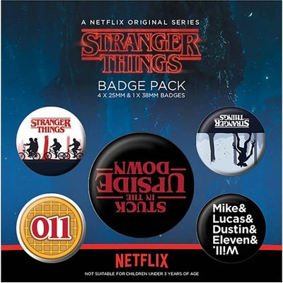 Pyramid International sada placek Stranger Things Upside Down 5 ks