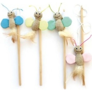Mpets Играчка за котки M-Pets BUTTERFLY Cat Wand - флоурисцираща Въдица Пеперуда 35 см - Белгия 20600499
