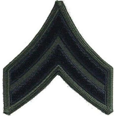 Nášivka: Hodnost US ARMY rukávová Corporal olivová | černá