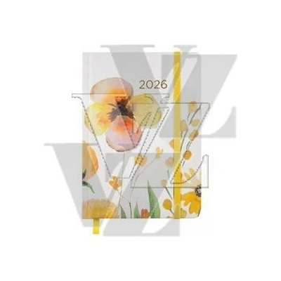 Albi DI1 B6 denní 2026 Žluté květiny – Zboží Mobilmania