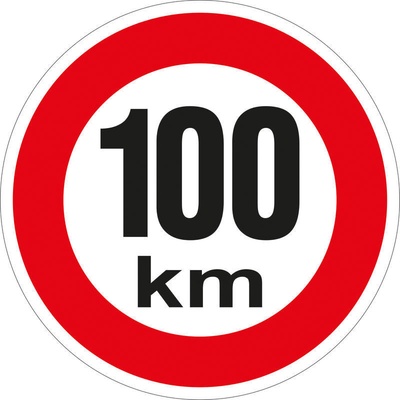 Walteco Značka rychlosti retroreflexní 100 km/h, 200x200mm, samolepka , 20140