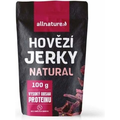 Allnature Beef Jerky Natural sušené mäso hovädzie 100 g