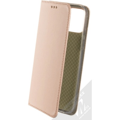 Pouzdro 1Mcz Magnet Book Apple iPhone 12 Pro Max růžově zlaté