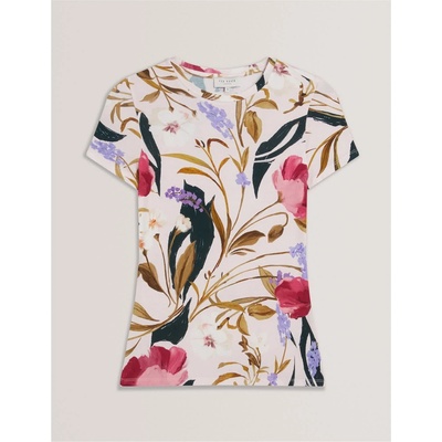 Ted Baker Тениска Ted Baker Women's Slim Fit Print T-Shirt - Pl-Pink