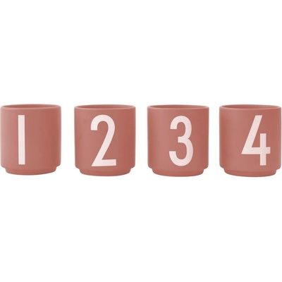 Porcelánové svietniky v súprave 4 ks Mini - Design Letters