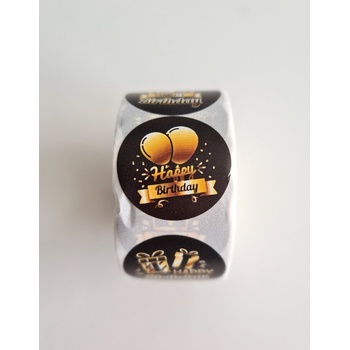 Image 1 of Самозалепващи етикети на ролка с надпис " happy birthday"
