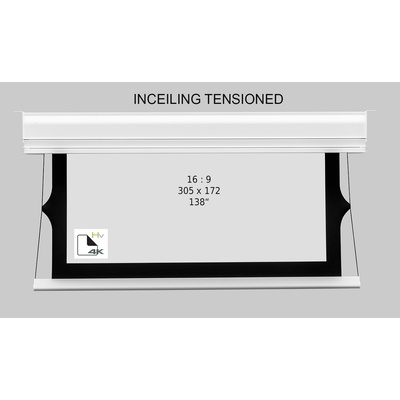 Screenline Моторизиран екран за проектор, за вграждане в таван, Screenline INCEILING TENS Home Vision, 305x172(138"), 16: 9, бял, стенен превключвател (SL-IT305D-HV)