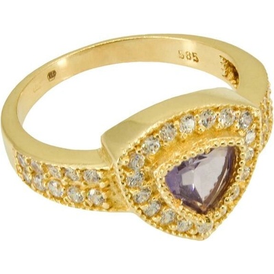 sZlato.cz 3349 Zlatý dámský prsten s bílými zirkony