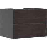 Hansgrohe Xevolos E - Шкафче за умивалник 78x56x55 см, 2 чекмеджета, матово сиво/тъмен дъб 54189730 (54189730)
