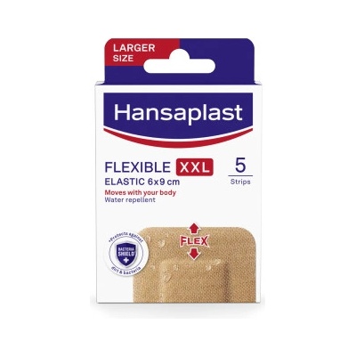 Hansaplast FLEXIBLE XL Elastic náplasť 6 cm x 9 cm 5 ks
