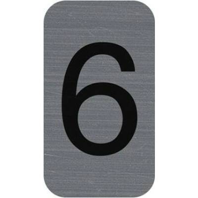 Informačná tabuľka, samolepiaca, 2,5x4,4 cm, hliníkový vzhľad, EXACOMPTA, č. 6