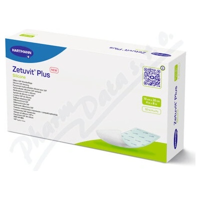 Zetuvit Plus Silicone 10×20 cm sil. krytie SAP 10 ks