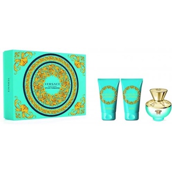 Versace Pour Femme Dylan Turquoise - Подаръчен комплект за жени: Парфюм EDT 50мл + душ гел 50мл + боди гел 50мл