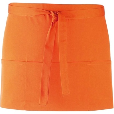 Premier Workwear Krátka čašnícka zástera s vreckami Oranžová