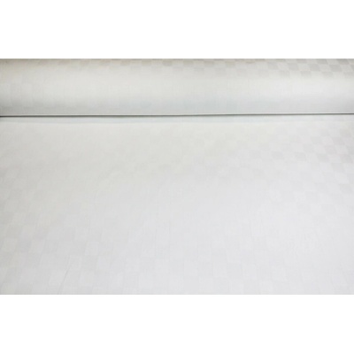 MADE IN ITALY Dekorační látka Bavlna Bílé kostky, š. 140 cm Bílá Šířka 140 cm