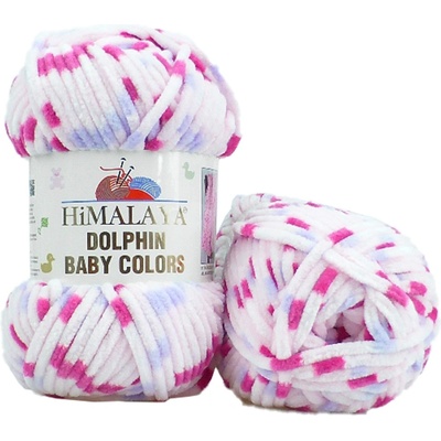 Himalaya příze Dolphin Baby Colors 80402 světle růžová s fialkovou a fuchsiovou