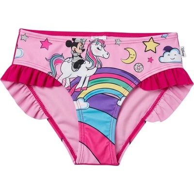 Dívčí plavky spodní díl Minnie růžová s tm.růžovými volánky