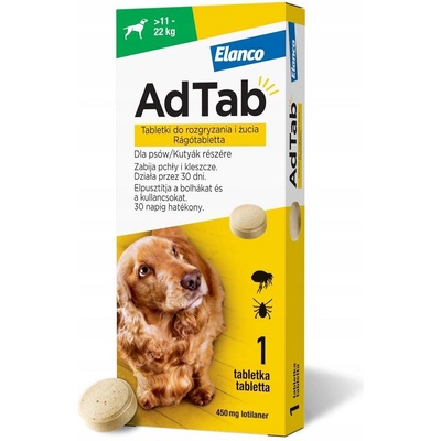 AdTab Tablety proti blechám a klíšťatům pro psa 450 mg – Zboží Dáma
