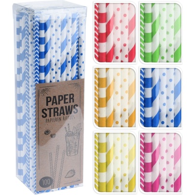 Plastimex brčko d 5mm, 19cm, 100ks, rovné, PAPÍR