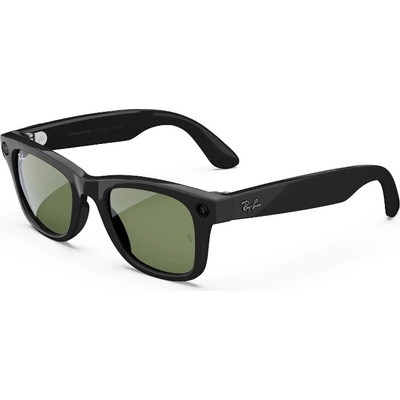 Meta Ray-Ban Gen1 Wayfarer, Shiny Black, G15 Green LARGE RW4008 601/7153