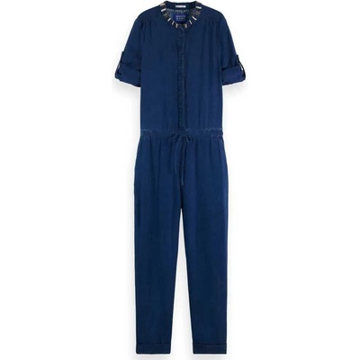 Scotch & Soda Гащеризон Scotch & soda Indigo Tencel long sleeve jumpsuit - Blue (Indigo)