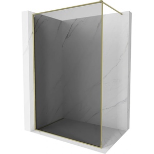 Mexen Kioto-XF душ преграда Walk-in с рамка 90 x 202 см, графит 10 мм, златна - 800-090-104-50-40-X (800-090-104-50-40-X)