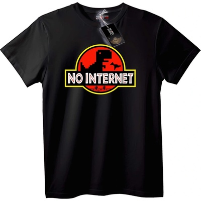 NOONEBRAND Тениска без интернет в стил Jurassic Park - 4XL, Black