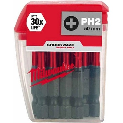 Milwaukee ударни битове PH2 x 50 10 броя (4932430855)