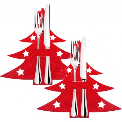 SPRINGOS Vánoční prostírání na příbory Stromek, červené, sada 2ks CA0600-XG – Zboží Dáma