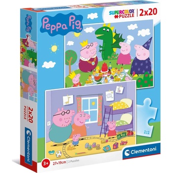 Clementoni - Puzzle 2x20 Peppa Pig: Family - 40 - 99 piese