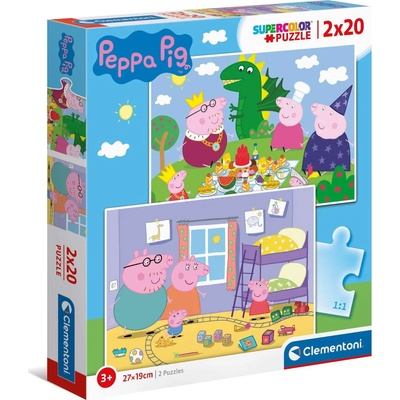 Clementoni - Puzzle 2x20 Peppa Pig: Family - 40 - 99 piese
