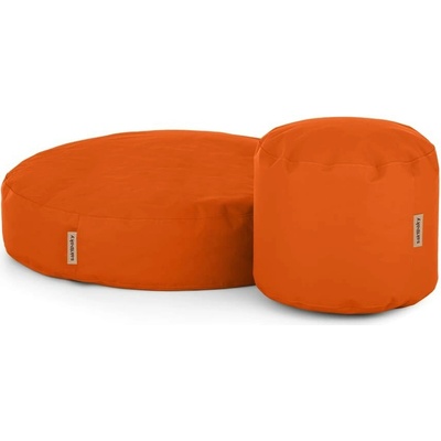 SakyPaky set sedací vak Žiži a taburet Oranžová