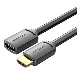 Vention HDMI/M - HDMI/F (4K, HD, PVC, черен), 5 м, кабел